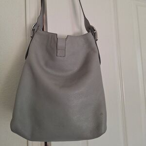 ANNE‎ KLEIN Large Gray Shoulder  Hobo Bag